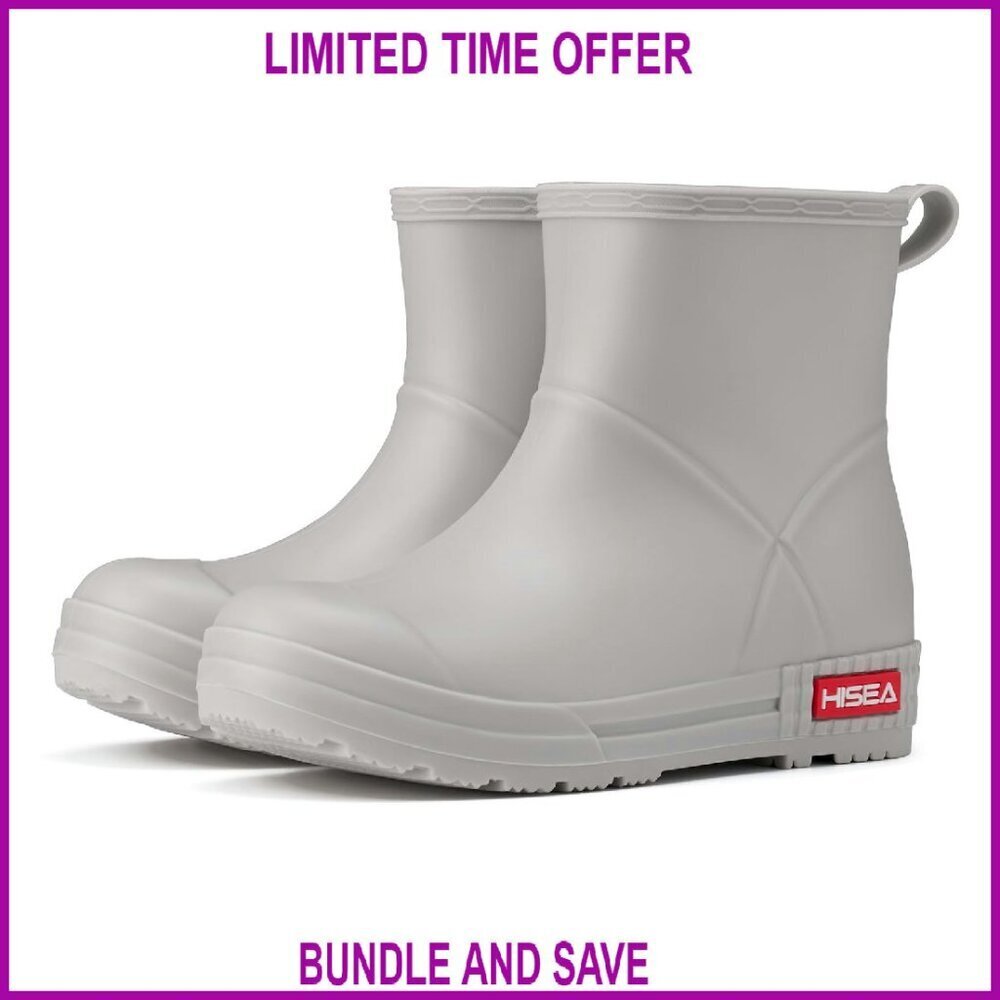 Women's Waterproof Rain Boots Ankle Chelsea Garden Outdoor Non-Slip